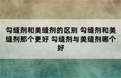 勾缝剂和美缝剂的区别 勾缝剂和美缝剂那个更好 勾缝剂与美缝剂哪个好